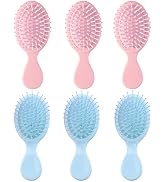 6 pcs Mini Hair Brush,Travel Detangling Brush with Exquisite Packaging Box,Mini Brush for Most Ha...
