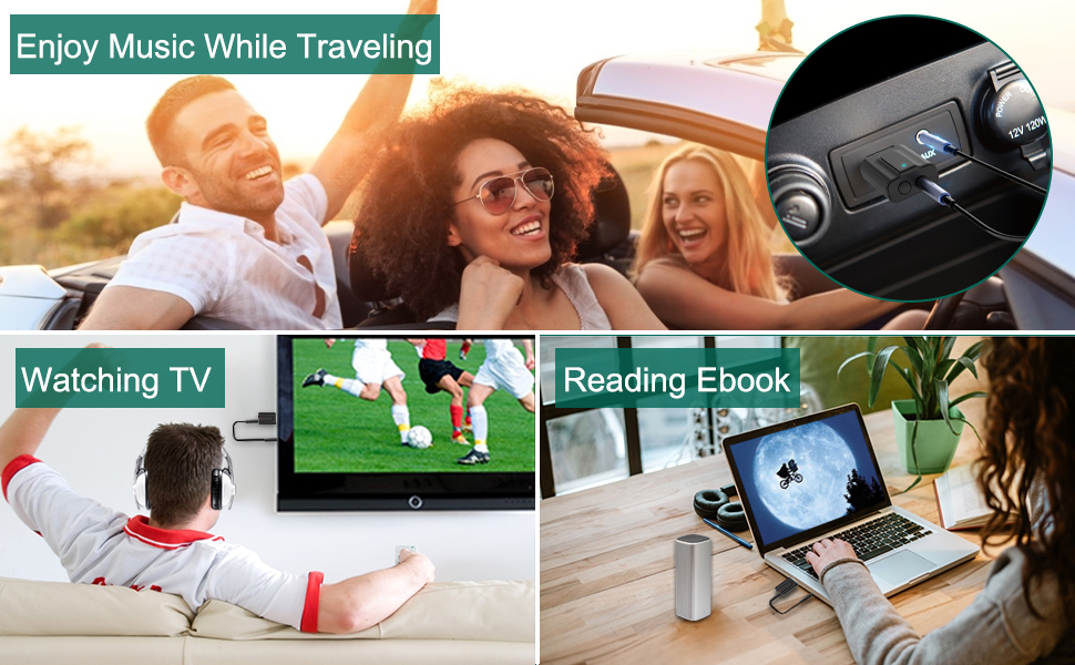 You can use it as a Bluetooth transmitter or as a Bluetooth receiver. Meet your multiple needs