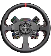 PXN W CS R2 Gaming Steering Wheel D1 Quick Release, 13-inch, Hall Effect Paddle Shifters,F1-style...