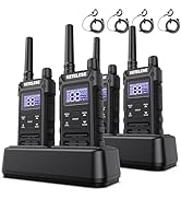 KETELESE T3G IP67 Waterproof Walkie Talkies Rechargeable, Heavy Duty 2 Way Radios with Earpiece a...