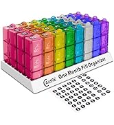 CAidRE Monthly Pill Organizer 3 Times A Day, 30 Day One Month Pill Organizer, 31 Day Pill Organiz...