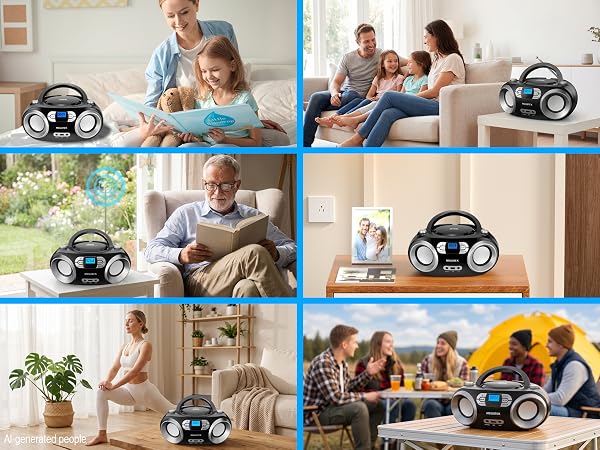 MEGATEK Portable CD Player Boombox