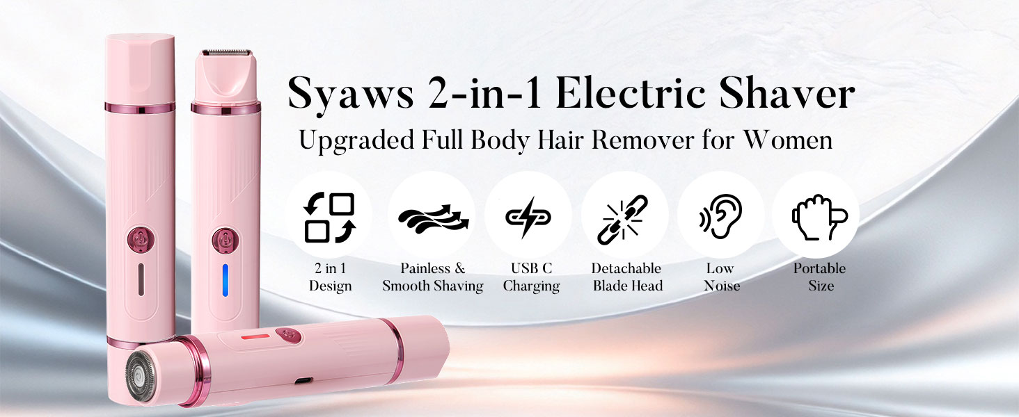 2 in 1 Electric Shaver for Women