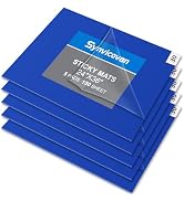 Synvicovan 24" x 36" Blue Sticky Mat Tacky Pads Adhesive Floor Mat (5 Packs,150 Sheets,30 Sheets/...