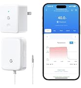 GoveeLife WiFi Refrigerator Thermometer with Alarm, Wireless Digital Freezer Temperature Gauge wi...
