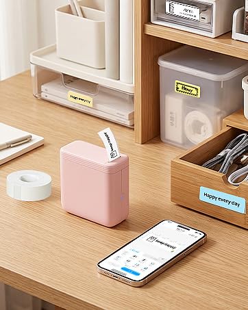 FLEXYVA P24 Mini Label Maker With 3 Tapes for Home School Office Organization