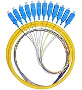 LianShi 12 Fibers SC Single-Mode Color-Coded Fiber Optic Pigtail