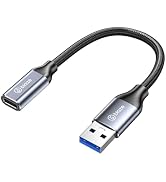 biaze USB C Female to USB Male Adapter, USB A to USB C Cable Adapter with 10Gbps Data Transfer an...