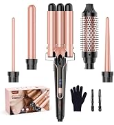 BESTOPE PRO 5 in 1 Curling Iron, Curling Wand Set with Negative Ion Thermal Brush and 4 Interchan...