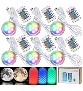 3DZWMAN 6 Pack RGB Remote Control LED Lamp Kit 001 for Bambu lab A1 mini/A1 MH001, Color Storage,...