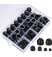 wugongshan 145 Pcs Screws Bolt Covers Caps, Hex Head Dome Bolt Covers, Plastic Bolt Caps, Screw C...
