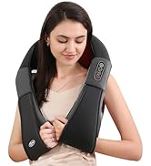 Careboda Shiatsu Neck and Back Massager with Soothing Heat, Electric Shoulder Massage 8 Nodes Dee...