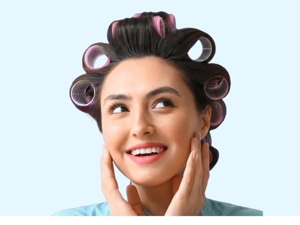 Woman with rollers