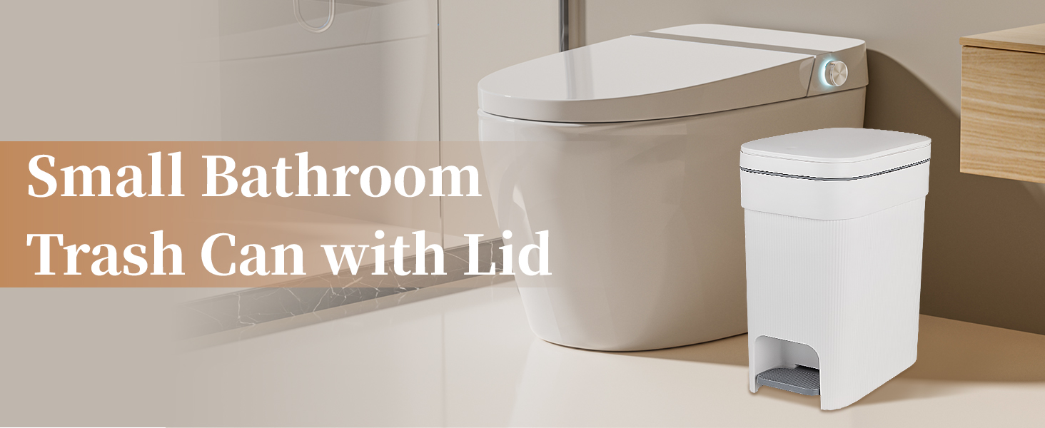 JiatuA small bathroom trash can with lid