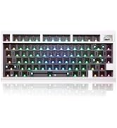 ZUOYA GMK81 Mechanical Keyboard Kit with Sreen,75% Triple Mode BT5.0/Type-C/2.4GHz Wireless Keybo...