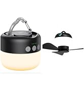 LED Camping Lantern Rechargeable 1000LM add LED Camping Fan Lantern 300LM, Camping Tent RGB Light...