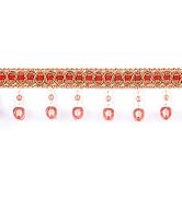Fenghuangwu 6.5 Yard Handmade Beaded Hanging Tassel Pendant Fringe Trim Fabric Ribbon Trimming, 8...