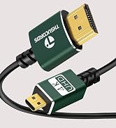 Thsucords Thin Micro HDMI to HDMI Cable 6.6FT, Ultra Slim & Flexible Soft Micro HDMI Cable Suppor...