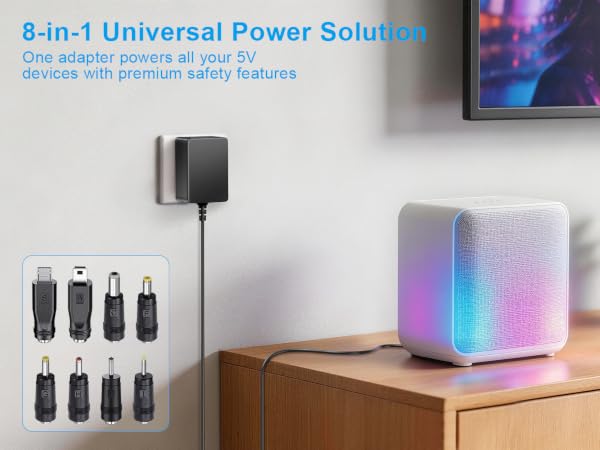 one adapter powers most of your 5v devices