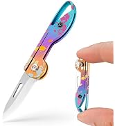 KeyUnity KK05 Mini Titanium Pocket Knife for Everyday Carry- Razor Sharp Folding Blade, Lightweig...