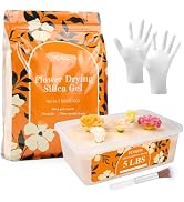 VOISEN Silica Gel Flower Drying,5LBS Flower Drying Silica Gel Crystals,Color Indicating Flower Pr...