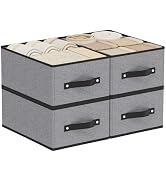 YheenLf Foldable Clothes Boxes, Closet Bin with Handles, Fabric Storage Baskets for Drawers, Bins...