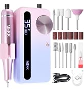 MEKK Nail Drill Kit,35000RPM Electric Nail Drill Professional Electric Nail File with 12PCS Bits,...