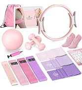 NANATI Pilates Kit, Home Pilates Workout Kit for Women, Pilates Equipment with 14.5" Pilates Ring...
