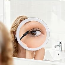 10X magnifying mirror for close-up makeup