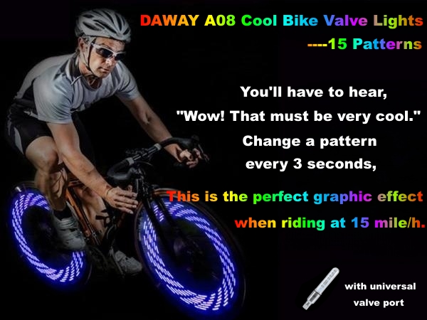 DAWAY A08 Cool Bike Valve Light!