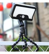 HULPPRE Solar Motion Sensor Lights Outdoor with Octopus Stand,Clip On, 92 LEDs,IP65 Waterproof, 3...