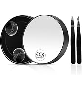 MIYADIVA 40X Magnifying Mirror, Magnifying Mirror Suction Cup, Travel Makeup Mirrors with Precise...