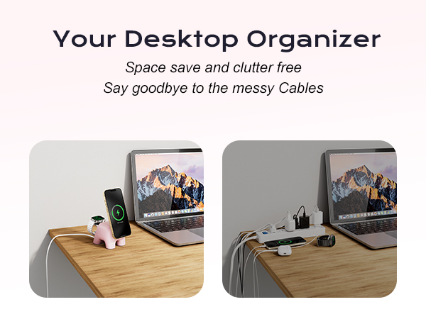 Small size wireless charging station, your desktop organizer