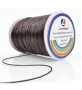1mm Faux Leather Waxed Cotton Cord, 175 Yards – Durable Necklace String, Soft and Textured Cord f...