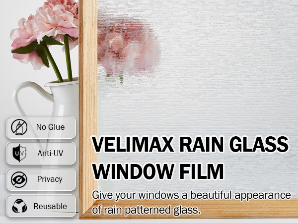 rain glass window film for home