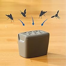Image of the Hot Shot Flying Insect Trap with flies entering the trap