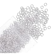 Uniclife 500 PCS 6 mm Double Loops Split Jump Rings Mini Metal Ring Connectors for Jewelry Neckla...