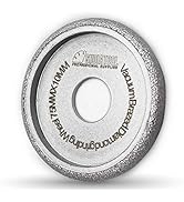 SHDIATOOL 3 Inch Profile Hand Diamond Wheel Height 10mm Convex Curve Edge Grinding for Stone Marb...