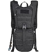 Tactical Molle Hydration Pack Backpack with 3L TPU Water Bladder, Military Daypack for Cycling