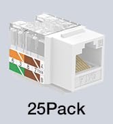 keystone jack white 25 pack