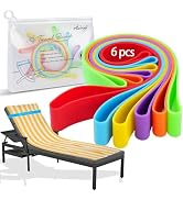 6 Pack Towel Band for Beach Pool Lounge Chair Strap Clip Carnival Cruise Ship Essentials 2025 Pac...
