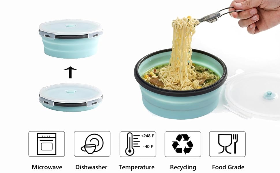 Silicone Bowl for Travel and Camping collapsible bowl silicone bowl camping bowl