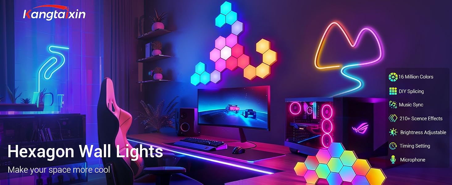 led hexagon lights
