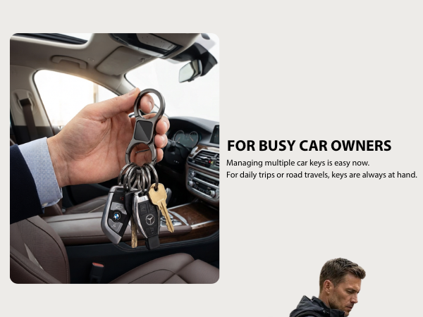 car key holder, mens keychain, quick release, heavy duty, belt clip keychain