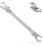 GOLD DEER Flex Head Flare Nut Wrench 13 * 14mm Flare Nut Wrench Set Metric Flare Tool Double Flex...
