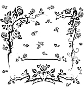 Amaonm Creative 3D Black Vinyl Flowers Wall Stickers - Removable DIY Flower Vine Wall Decals for ...