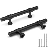 Goldenwarm 10 Pack Black Cabinet Pulls 3 Inch Drawer Pulls Black Cabinet Handles - LST18BK76 Kitc...