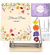 Aboofx Flower Press Kit, Craft Kits 8.6"x6.5" 8 Layers Wooden Flowers Pressing Kit for Crafts Pre...