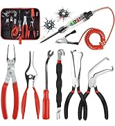 SBGGRL 9 PCS Automotive Electrical Disconnect Pliers Kit, High-Carbon Steel Electrical Terminal C...