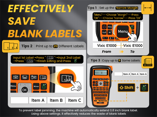 label maker machine save labels tips
